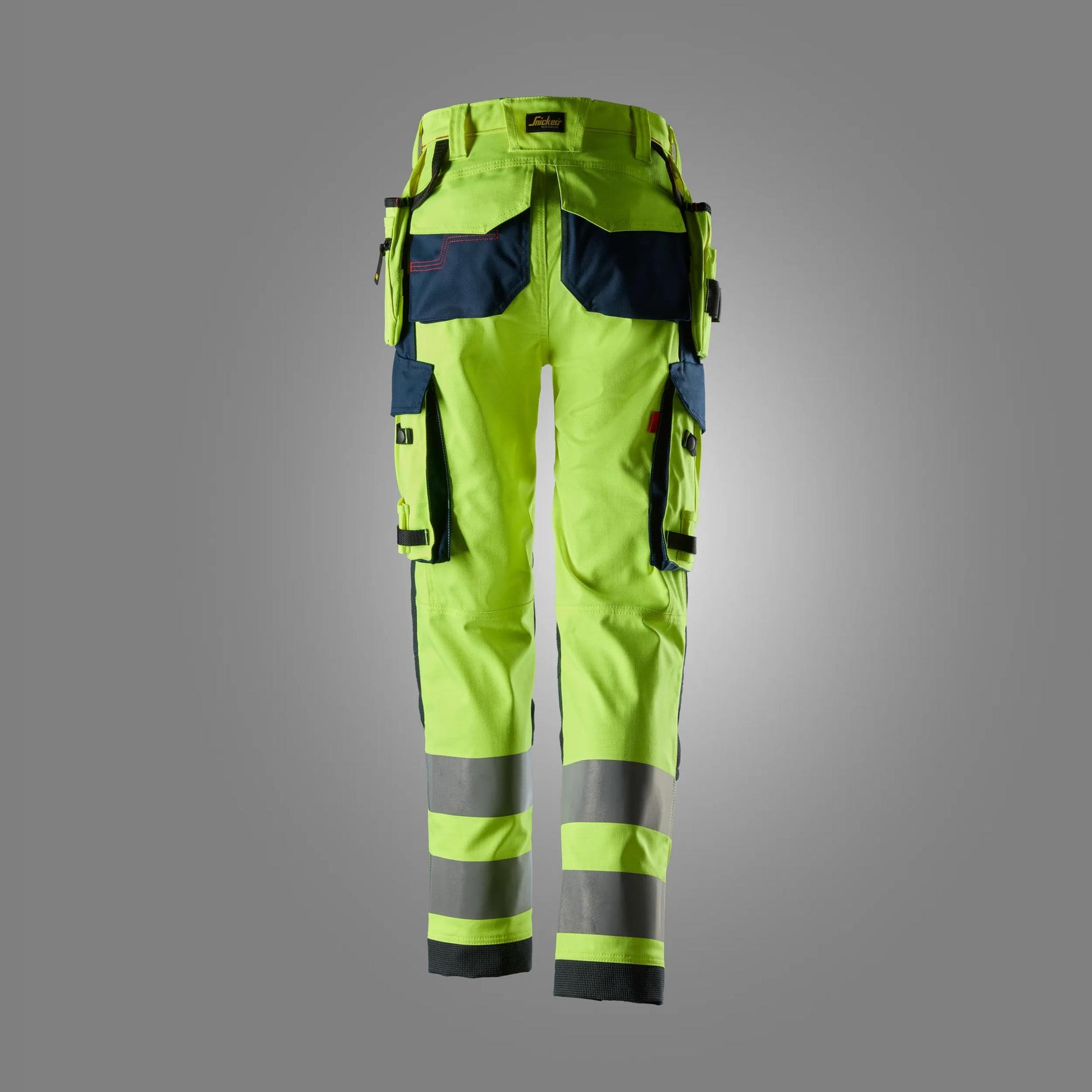 Snickers Women’s Stretch Trousers Holster Pockets, High-Vis Class 2