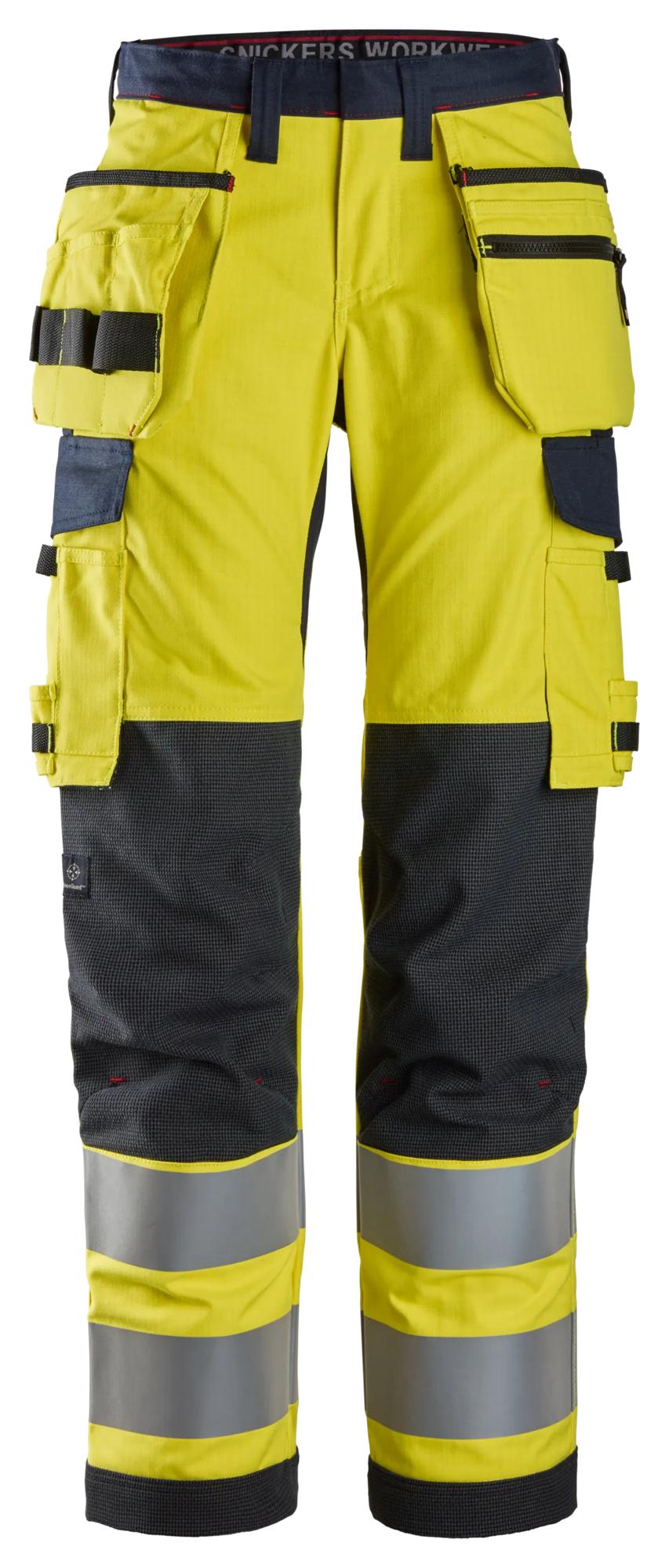Snickers ProtecWork, Women's Trousers Holster Pockets, High-Vis Class 2