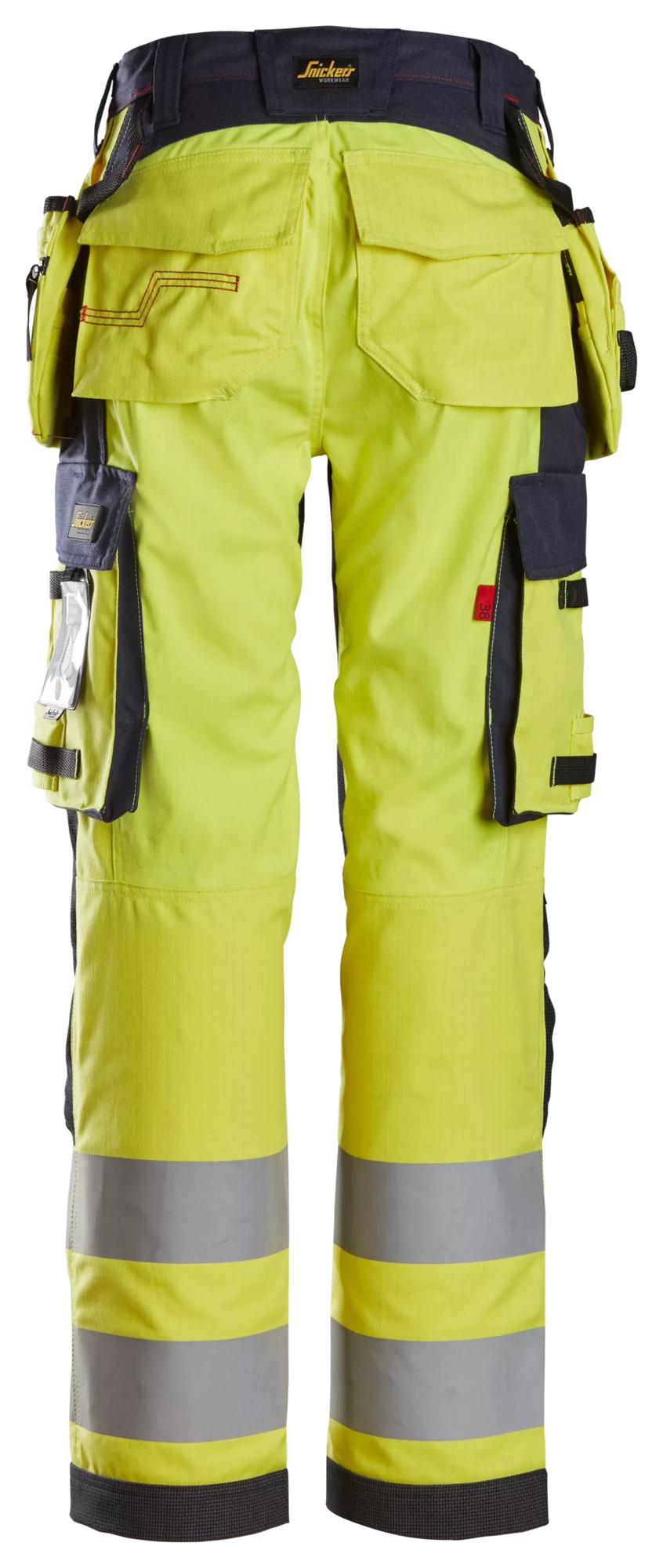 Snickers ProtecWork, Women's Trousers Holster Pockets, High-Vis Class 2