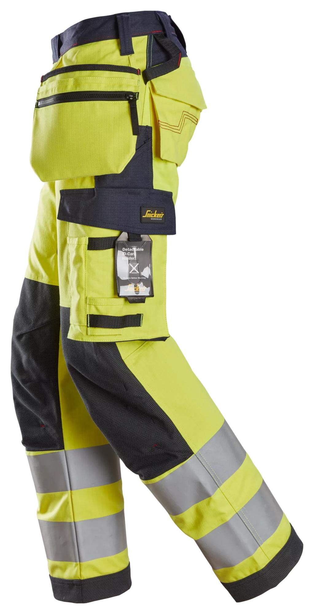 Snickers ProtecWork, Women's Trousers Holster Pockets, High-Vis Class 2