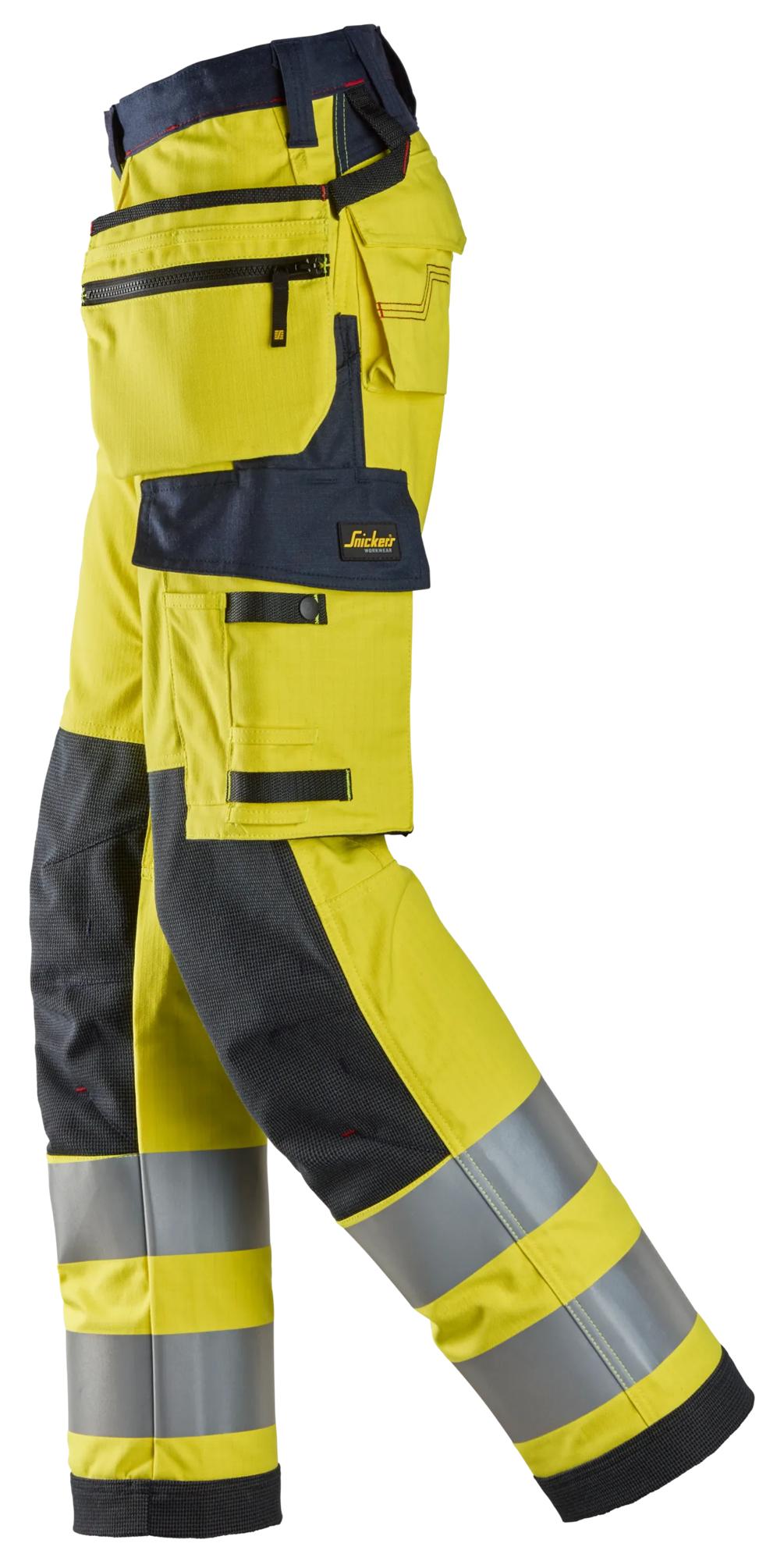 Snickers ProtecWork, Women's Trousers Holster Pockets, High-Vis Class 2