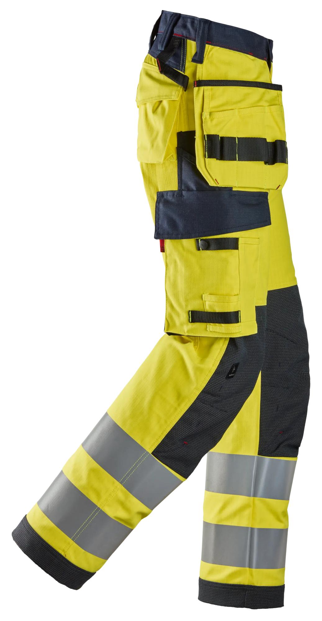 Snickers ProtecWork, Women's Trousers Holster Pockets, High-Vis Class 2