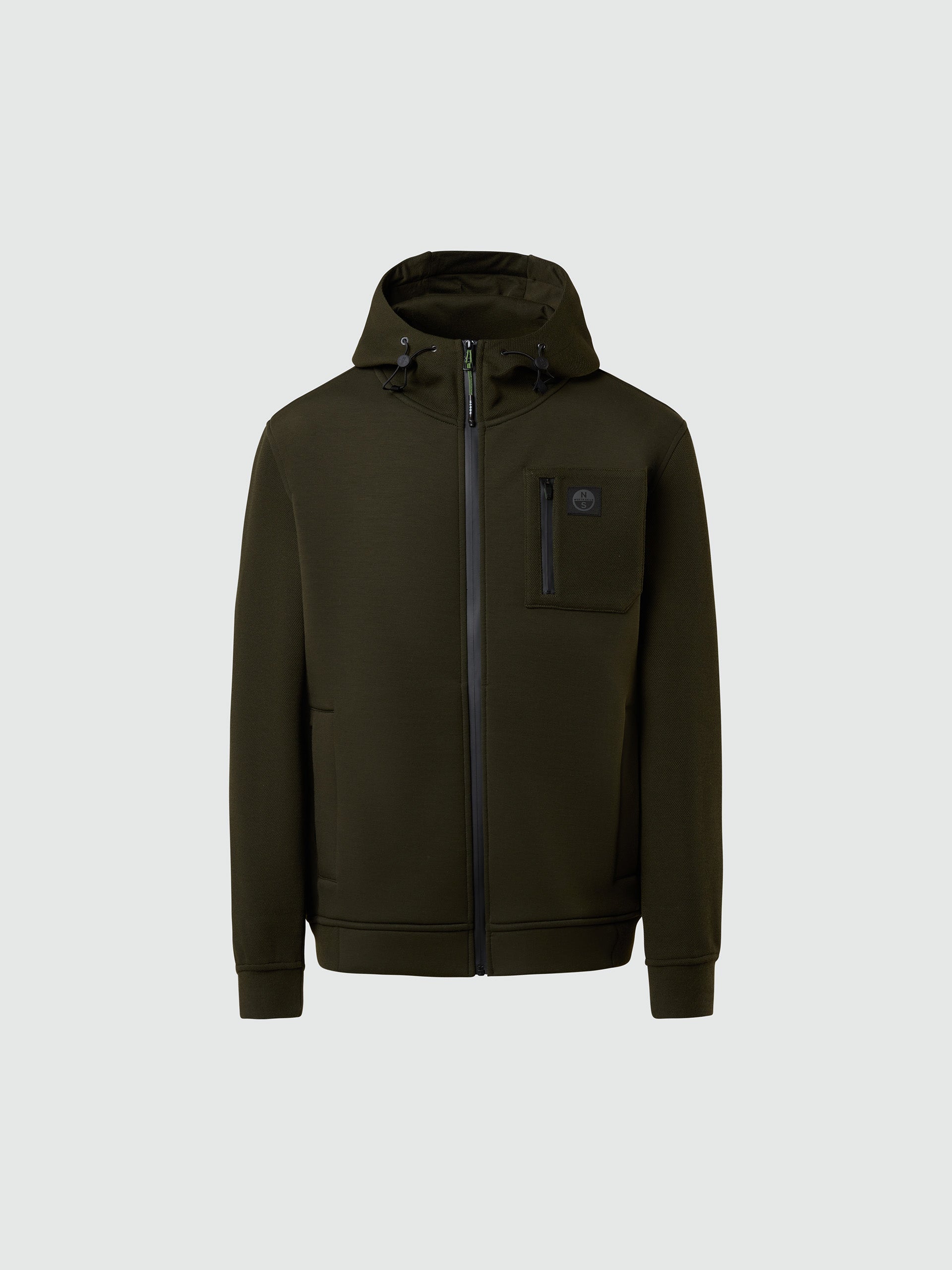 North Sails Scuba hoodie with piqué details