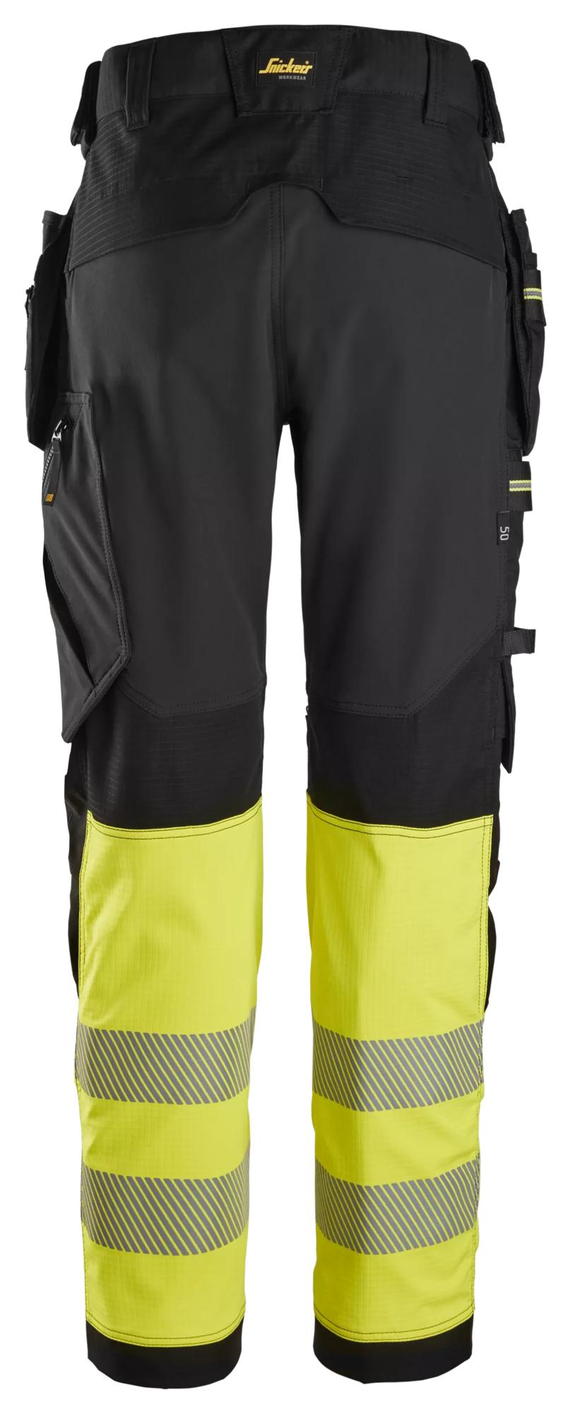 Snickers High-Vis Class 1, Stretch Work Trousers Holster Pockets