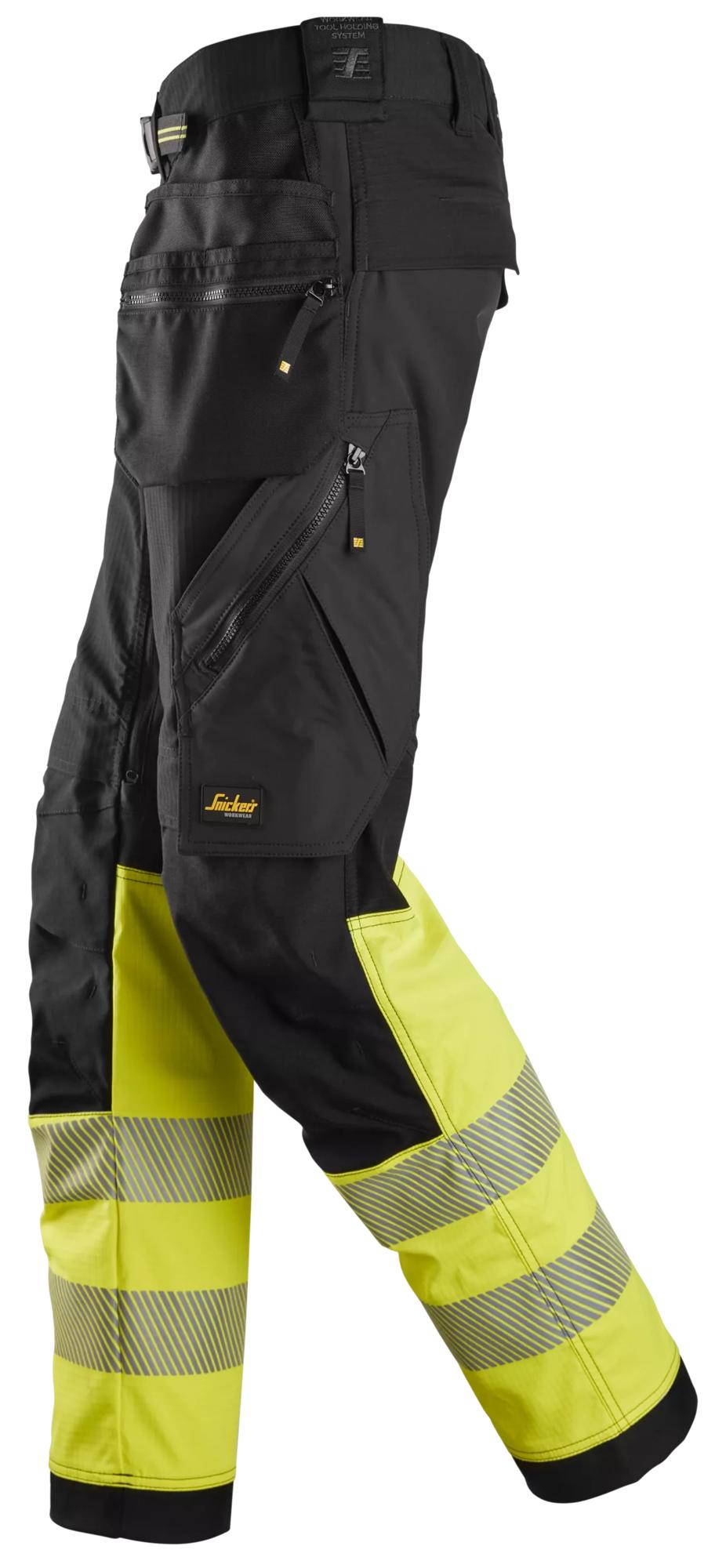 Snickers High-Vis Class 1, Stretch Work Trousers Holster Pockets