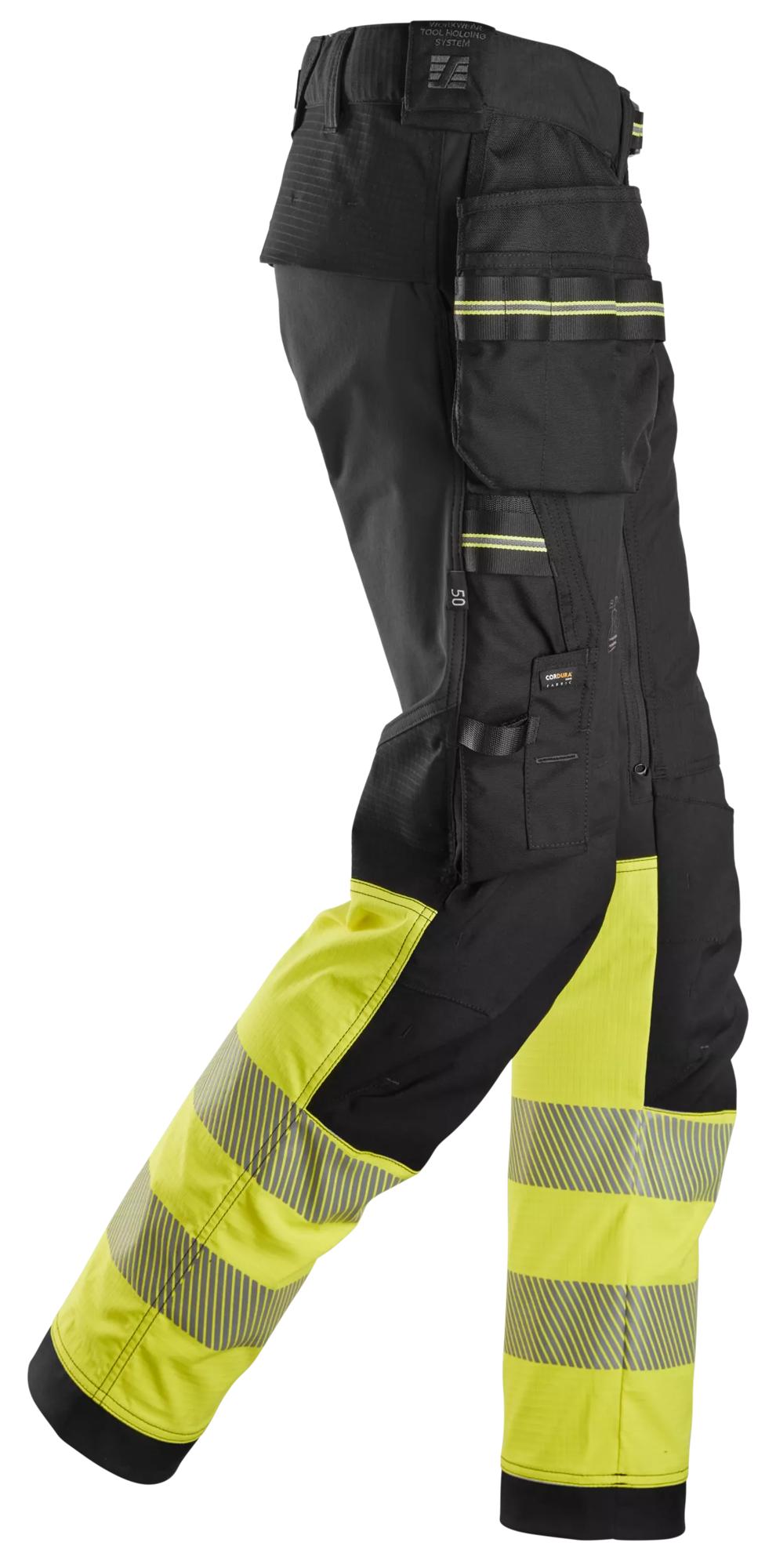 Snickers High-Vis Class 1, Stretch Work Trousers Holster Pockets