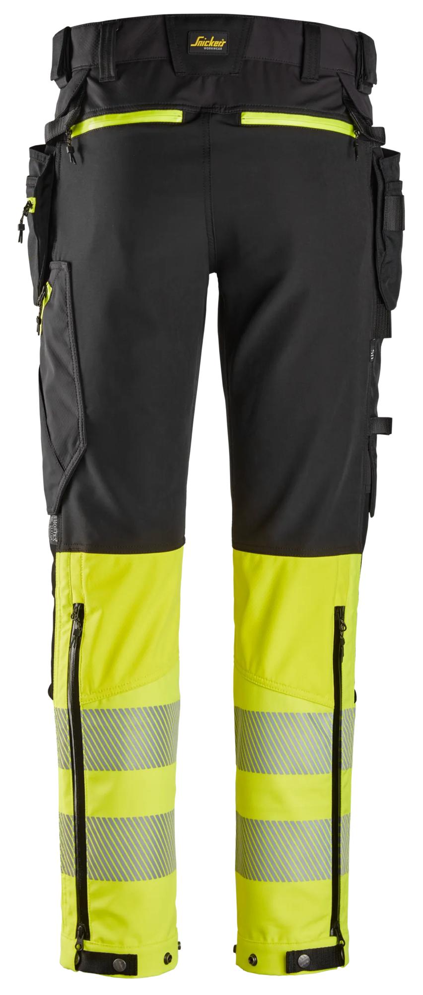 Snickers High-Vis Trousers Detachable Holster Pockets Class 1