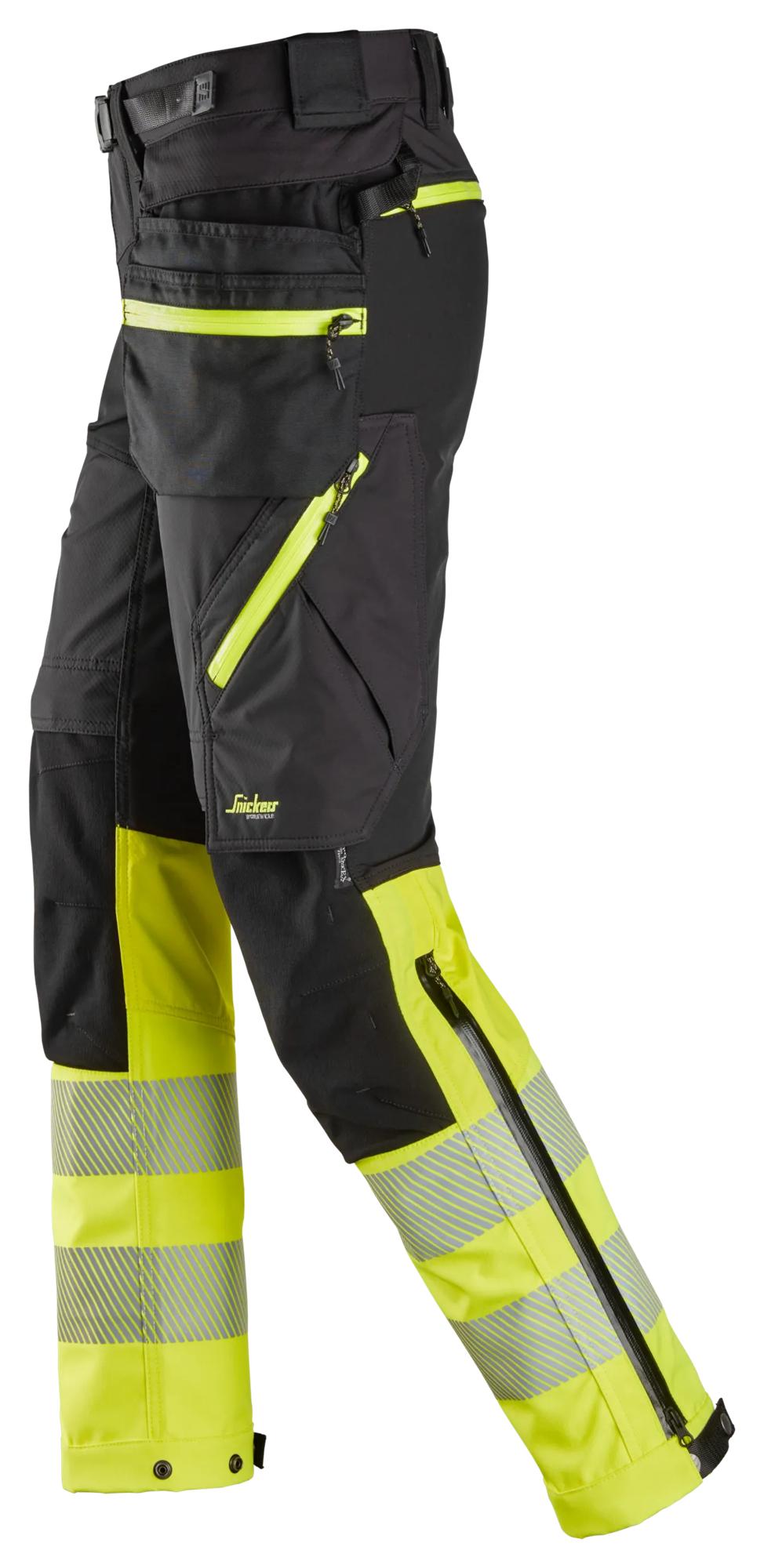 Snickers High-Vis Trousers Detachable Holster Pockets Class 1