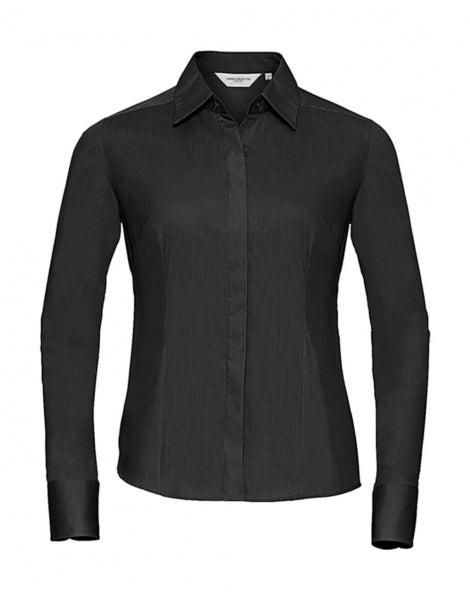 Russell Ladies' LS Fitted Poplin Shirt