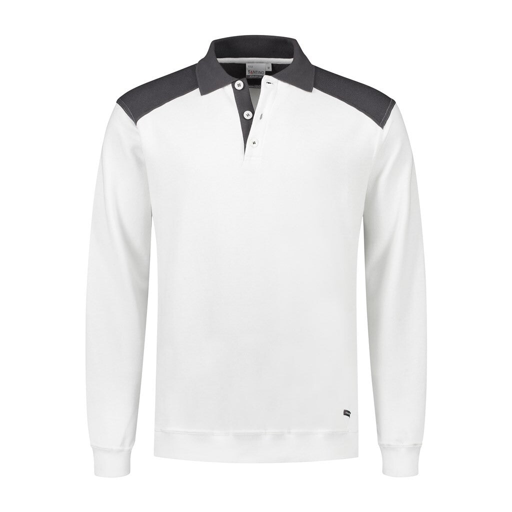 Santino antino Polosweater Tesla - White / Graphite - XXL