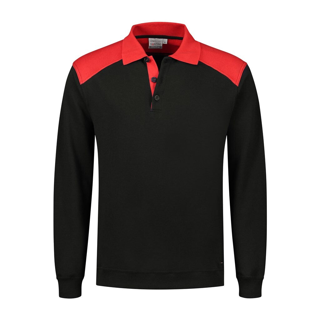 Santino antino Polosweater Tesla - Black / Red - XXL