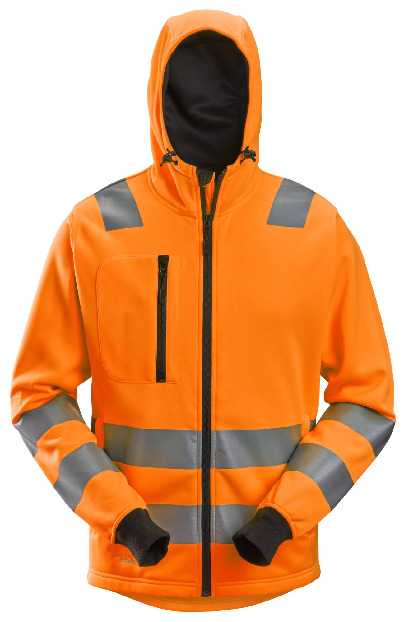 Snickers High-Vis Class 2/3, Full Zip Hoodie