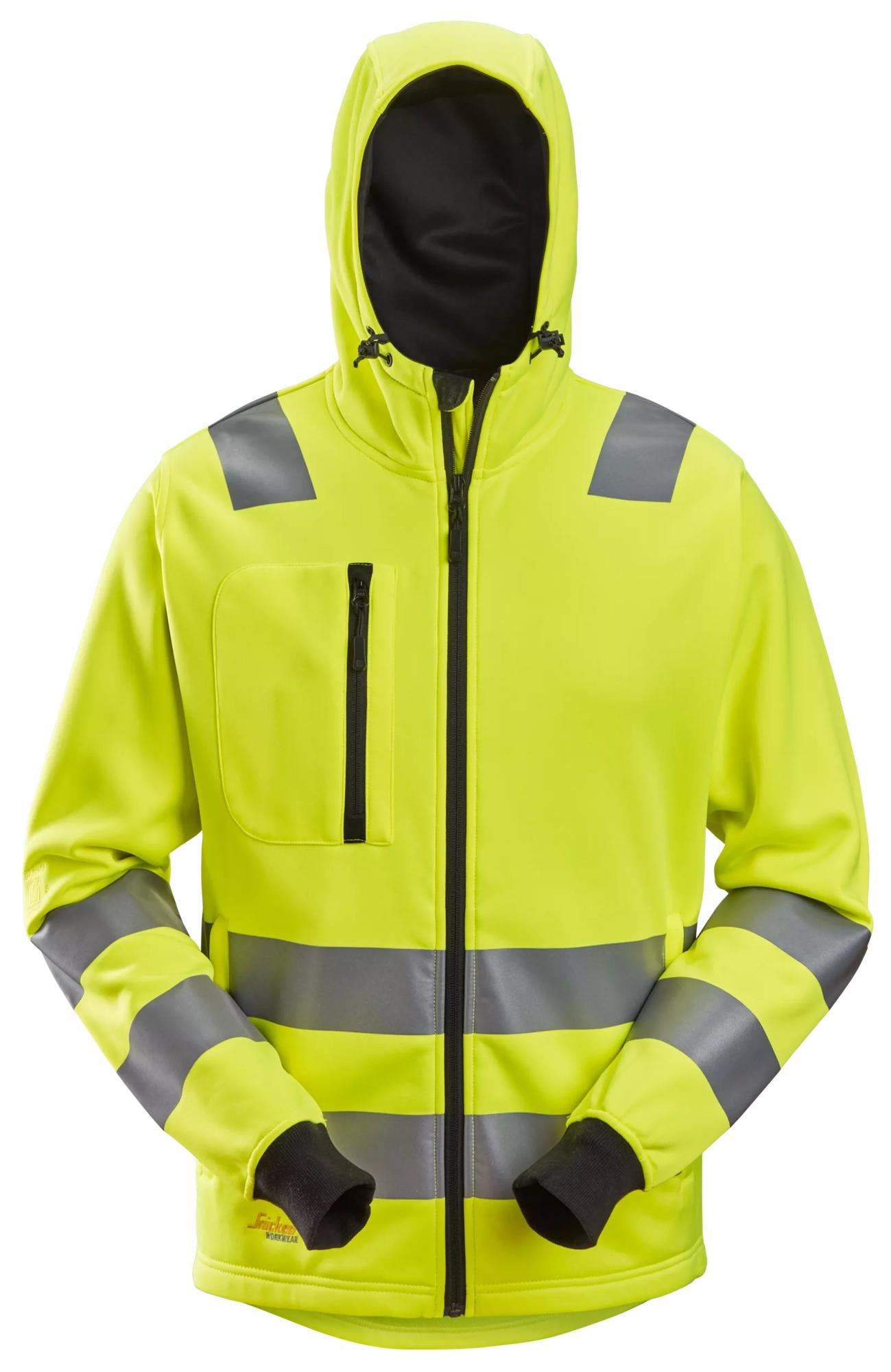 Snickers High-Vis Class 2/3, Full Zip Hoodie