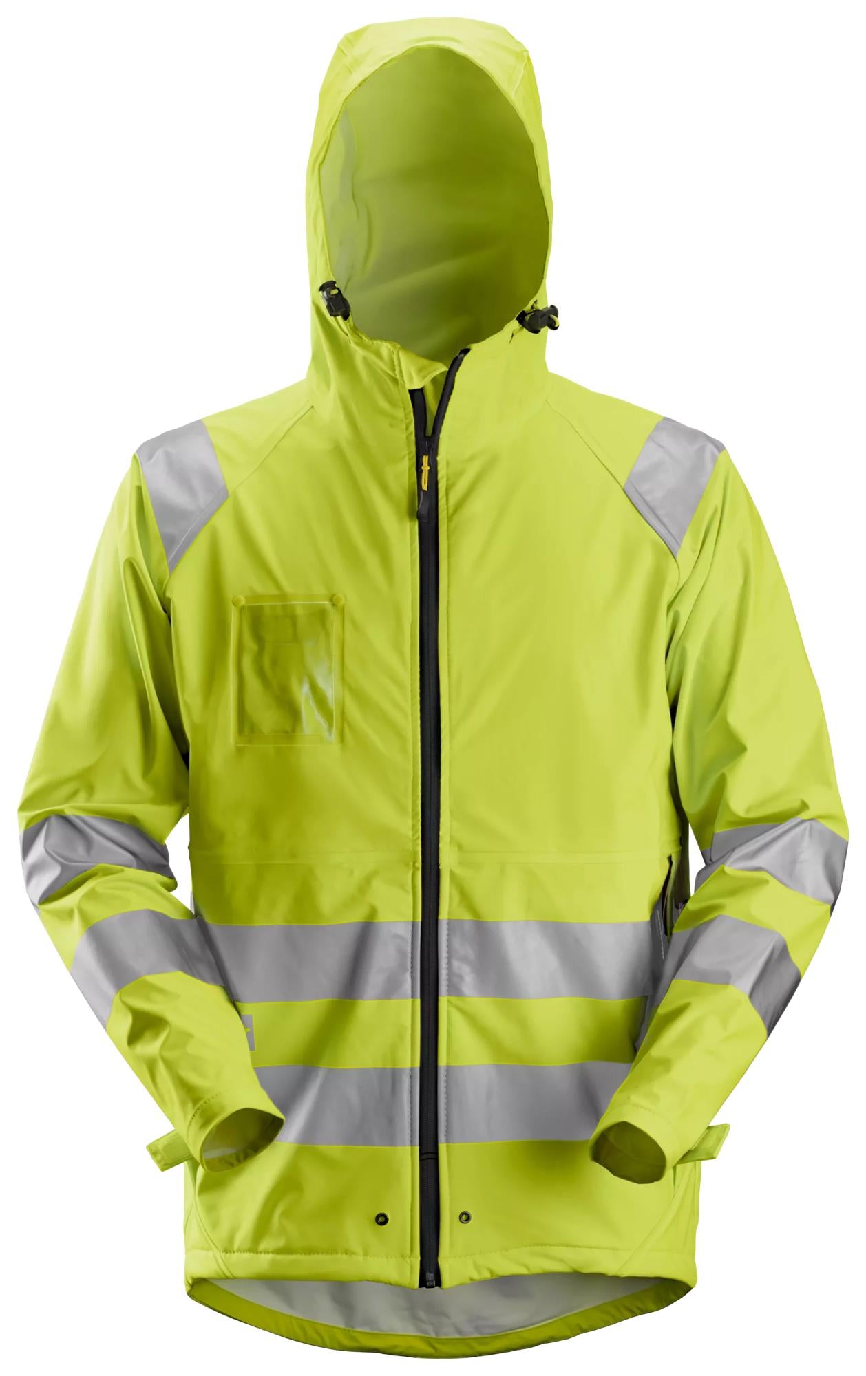 Snickers High-Vis PU Rain Jacket Class 3