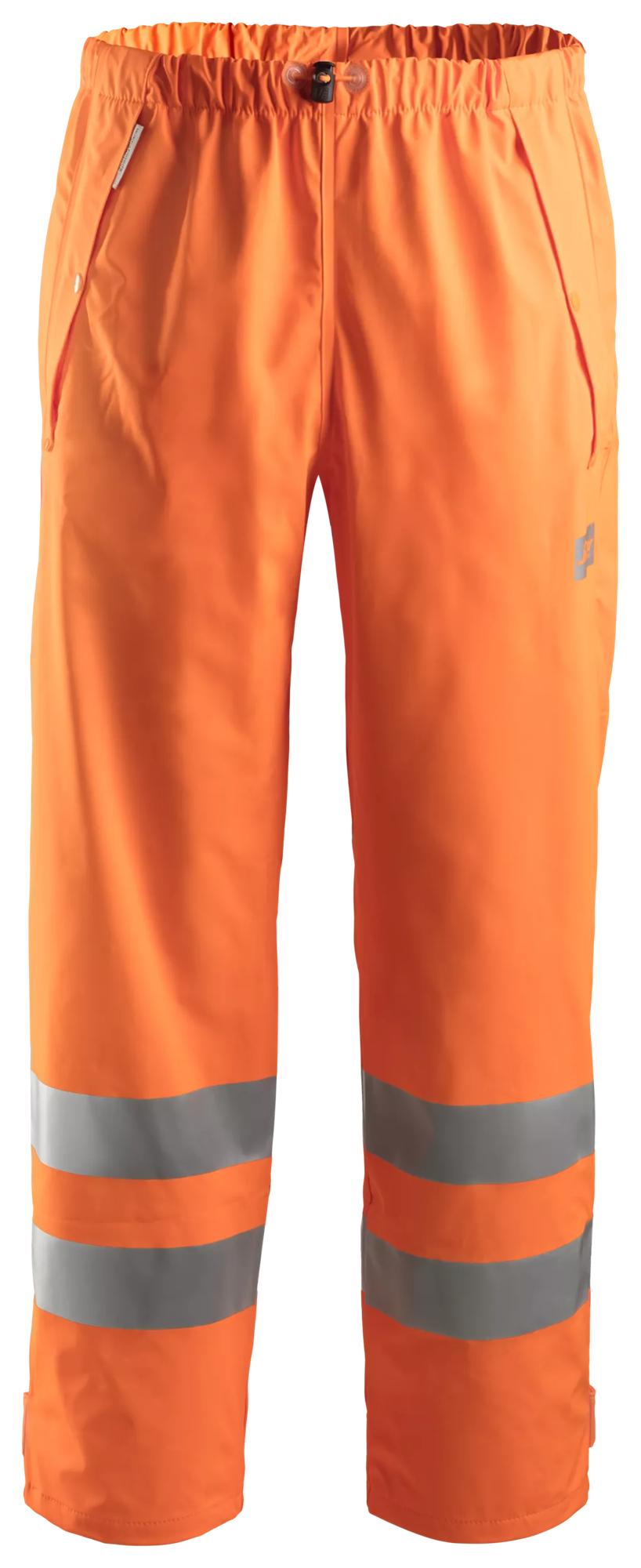 Snickers High-Vis PU Rain Trousers Class 2