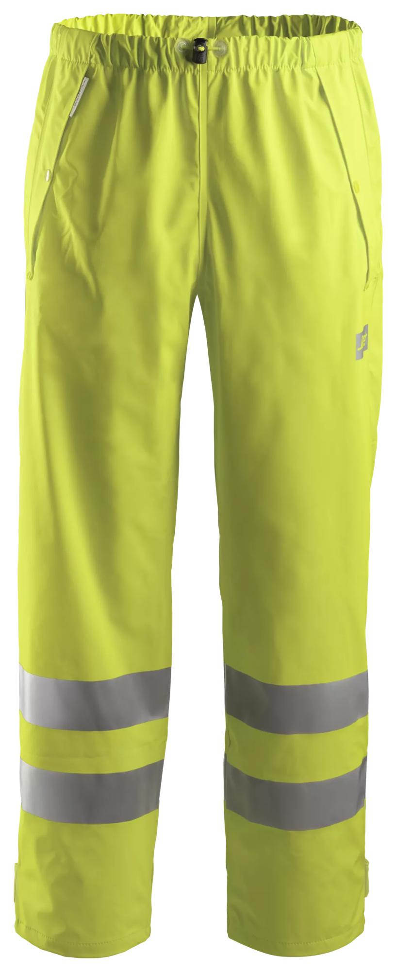 Snickers High-Vis PU Rain Trousers Class 2