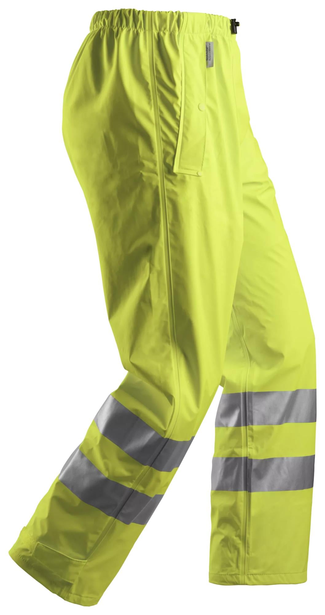 Snickers High-Vis PU Rain Trousers Class 2