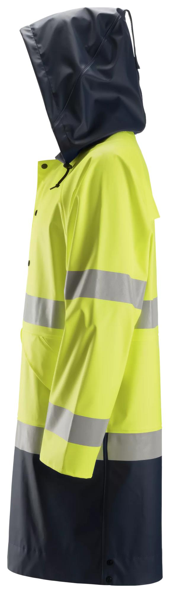 Snickers ProtecWork, Rain Jacket PU, High-Vis Class 3