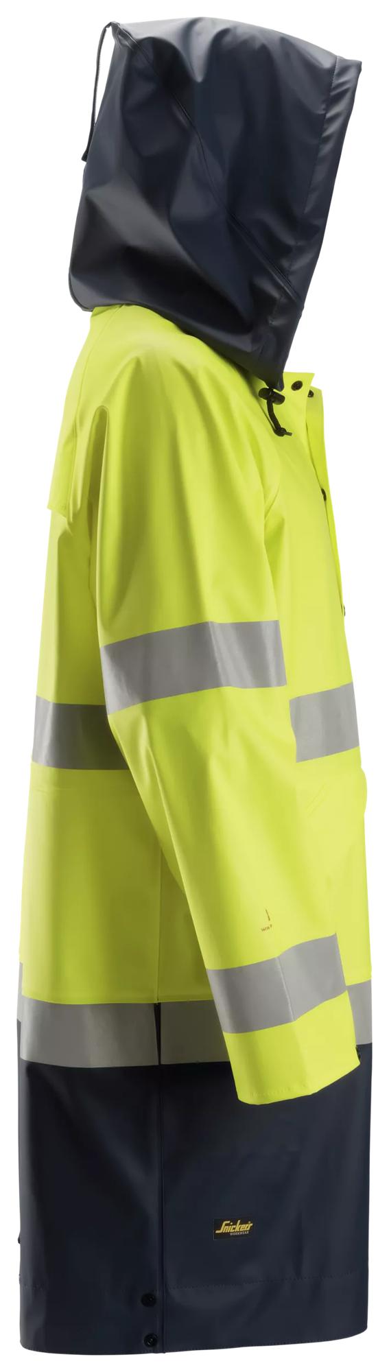 Snickers ProtecWork, Rain Jacket PU, High-Vis Class 3