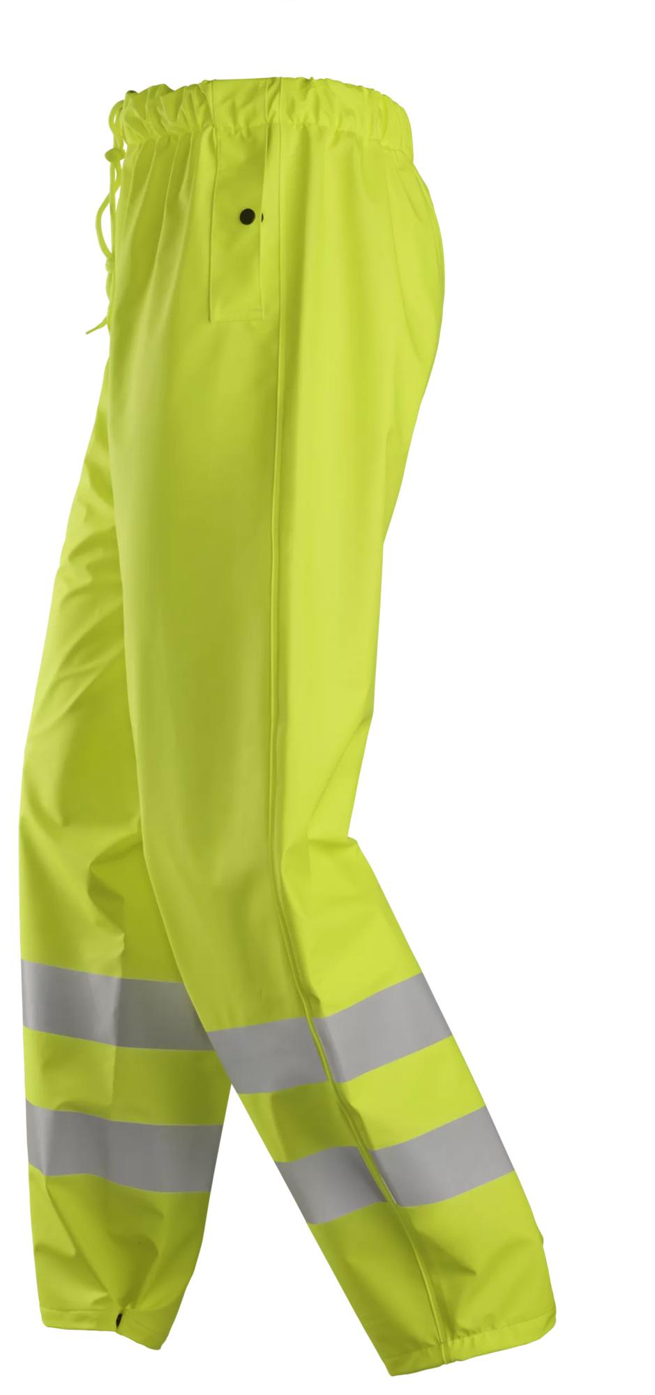 Snickers ProtecWork, Rain Trousers PU, High-Vis Class 2