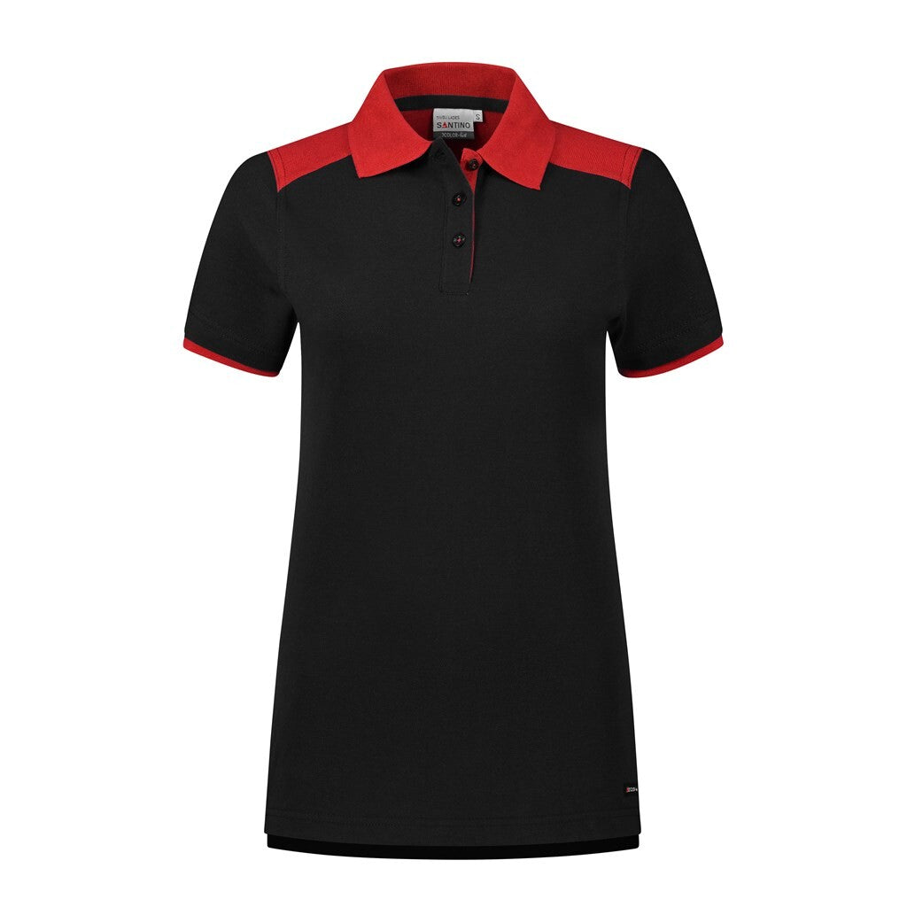 Santino antino Poloshirt Tivoli Ladies - Black / Red - XXL
