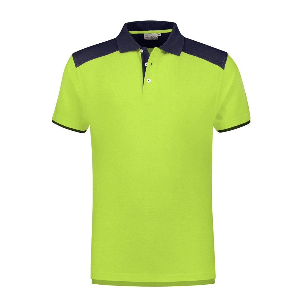 Santino antino Poloshirt Tivoli - Lime / Real Navy - XXL
