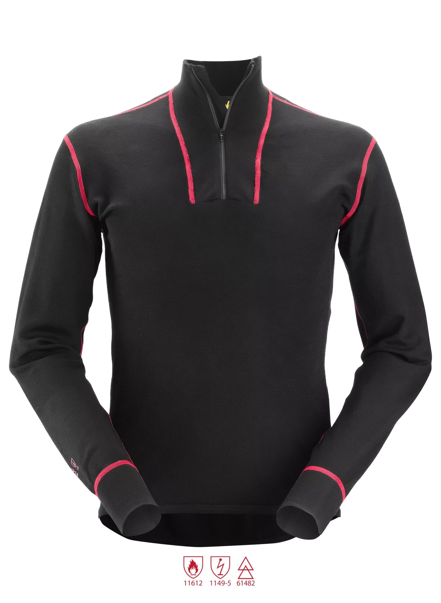 Snickers ProtecWork, Half Zip Wool Long Sleeve Shirt