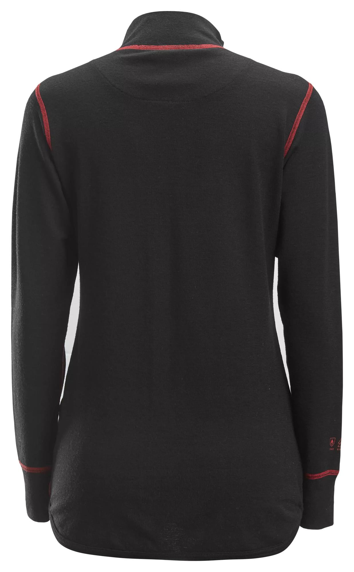 Snickers ProtecWork, Women's Half Zip Wool Long Sleeve Shirt