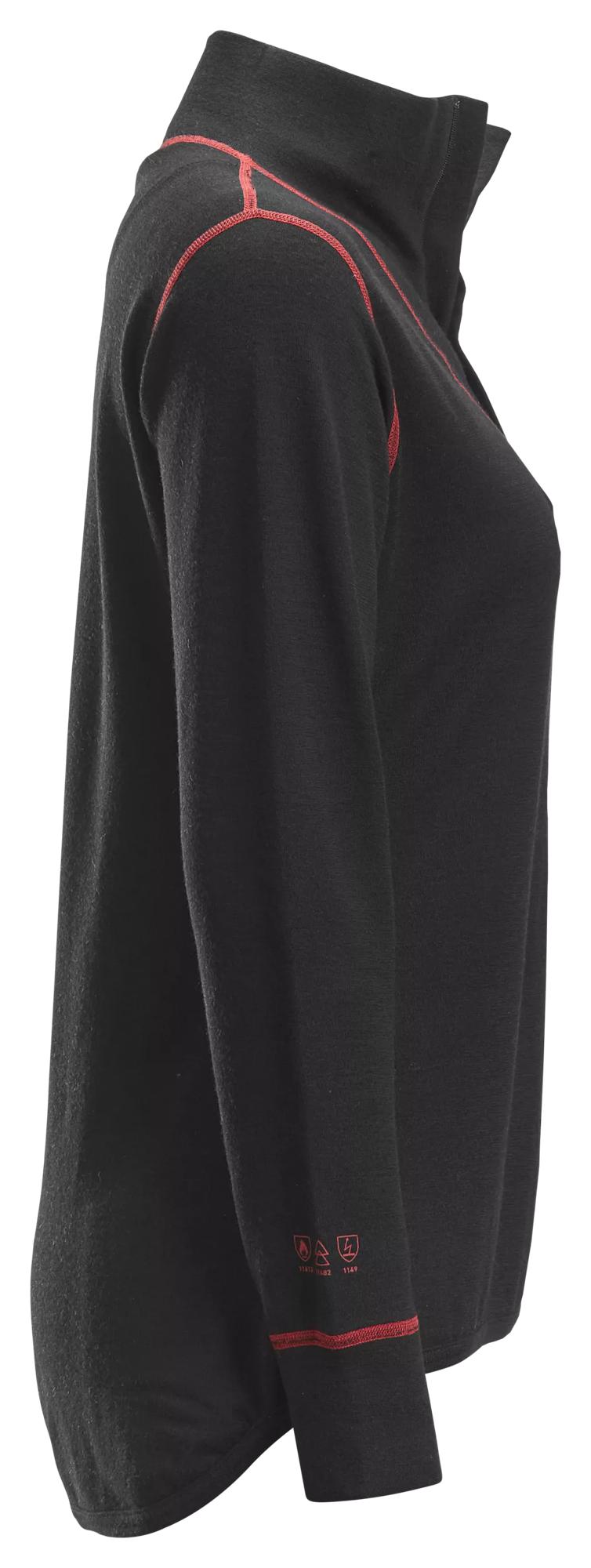 Snickers ProtecWork, Women's Half Zip Wool Long Sleeve Shirt