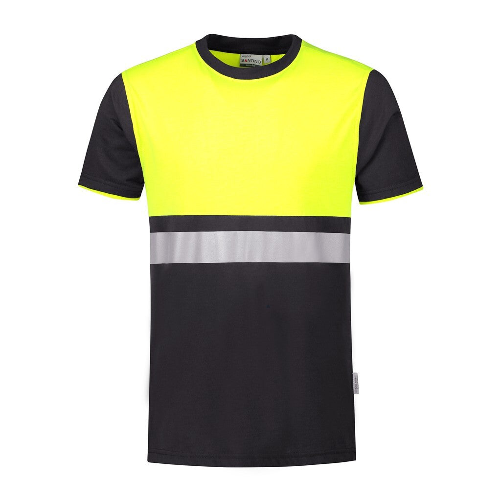 Santino antino T - shirt Hannover - Graphite / Fluor Yellow - XXL