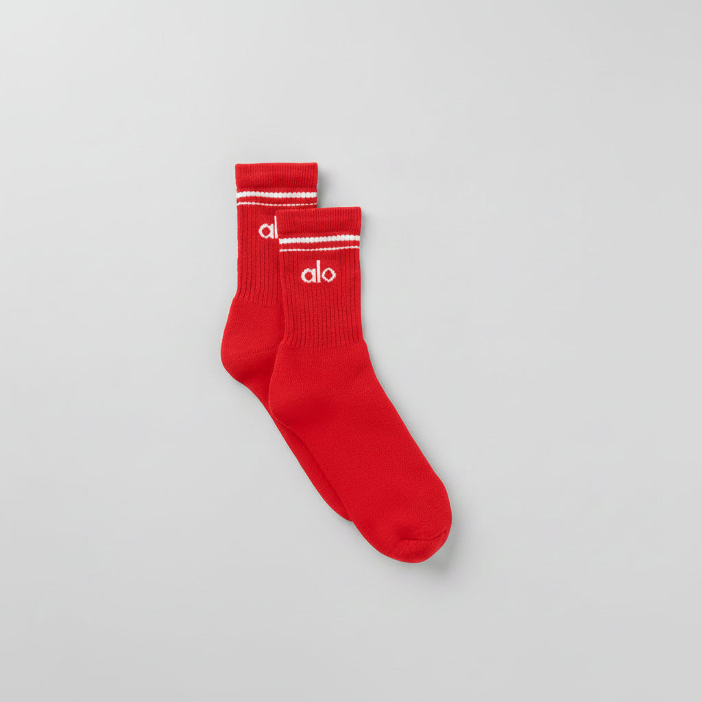 Alo Unisex Half-Crew Throwback Sock