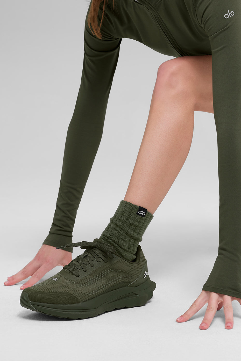 Alo Unisex Half-Crew Scrunch Sock