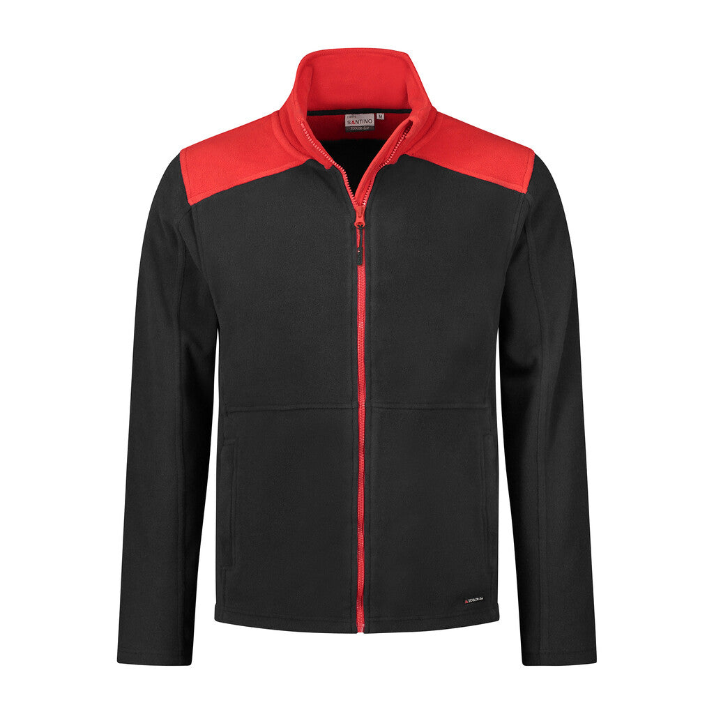 Santino antino Fleecejack Trento - Black / Red - XXL