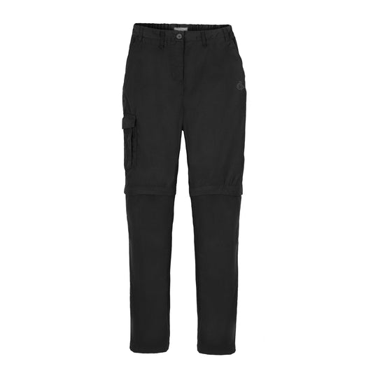 Craghoppers Women's Expert Kiwi Convertible Trousers - Black - 20