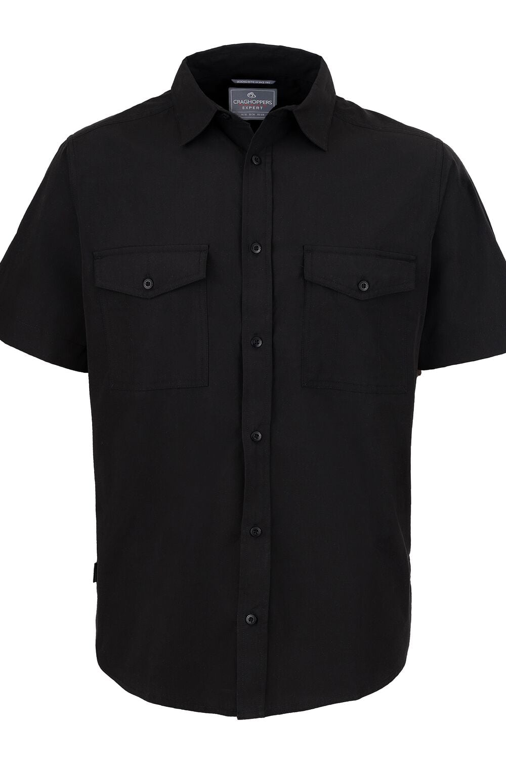 Craghoppers Men' Expert Kiwi Short Sleeved Shirt - Black - S