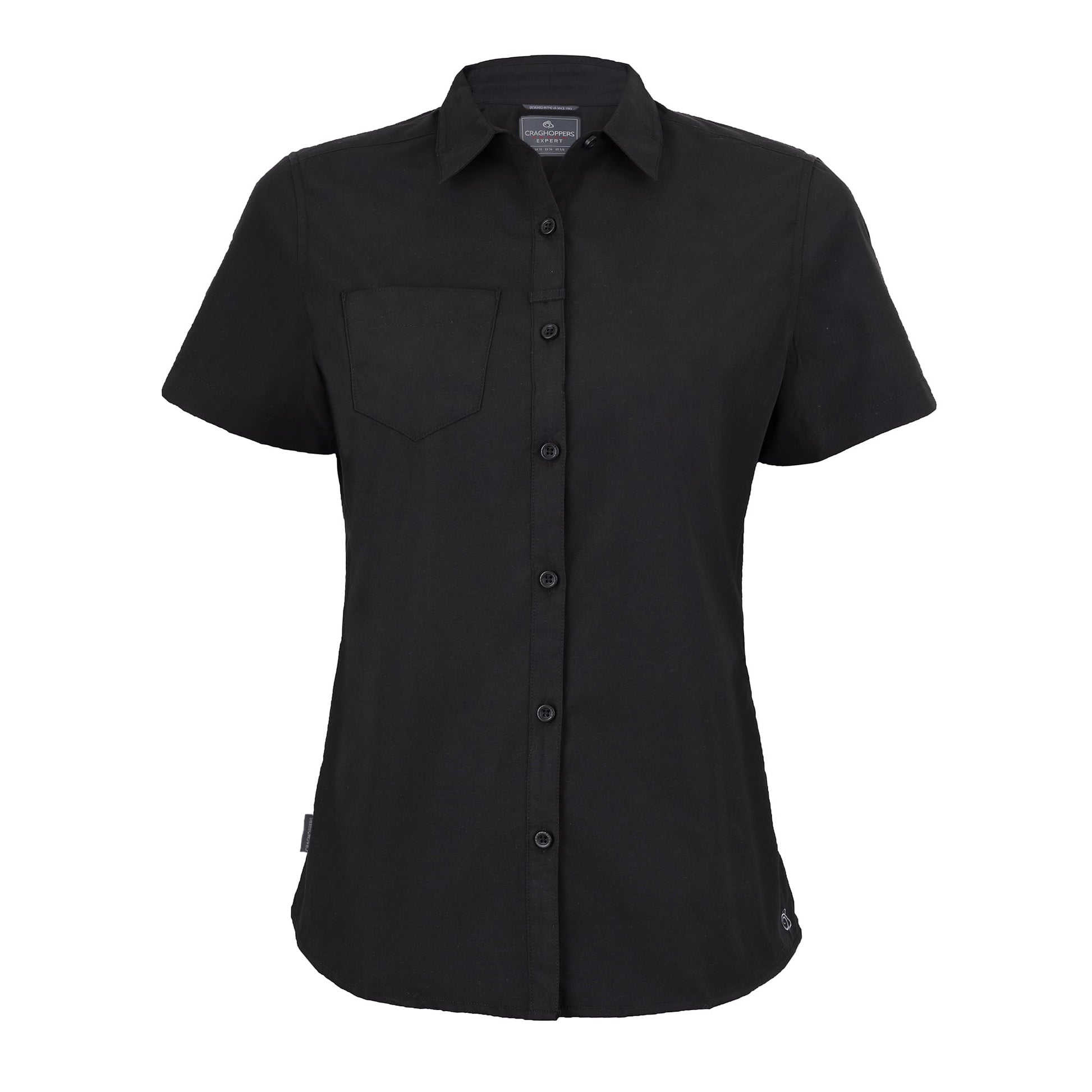 Craghoppers Women's Expert Kiwi Short Sleeved Shirt - Black - 20