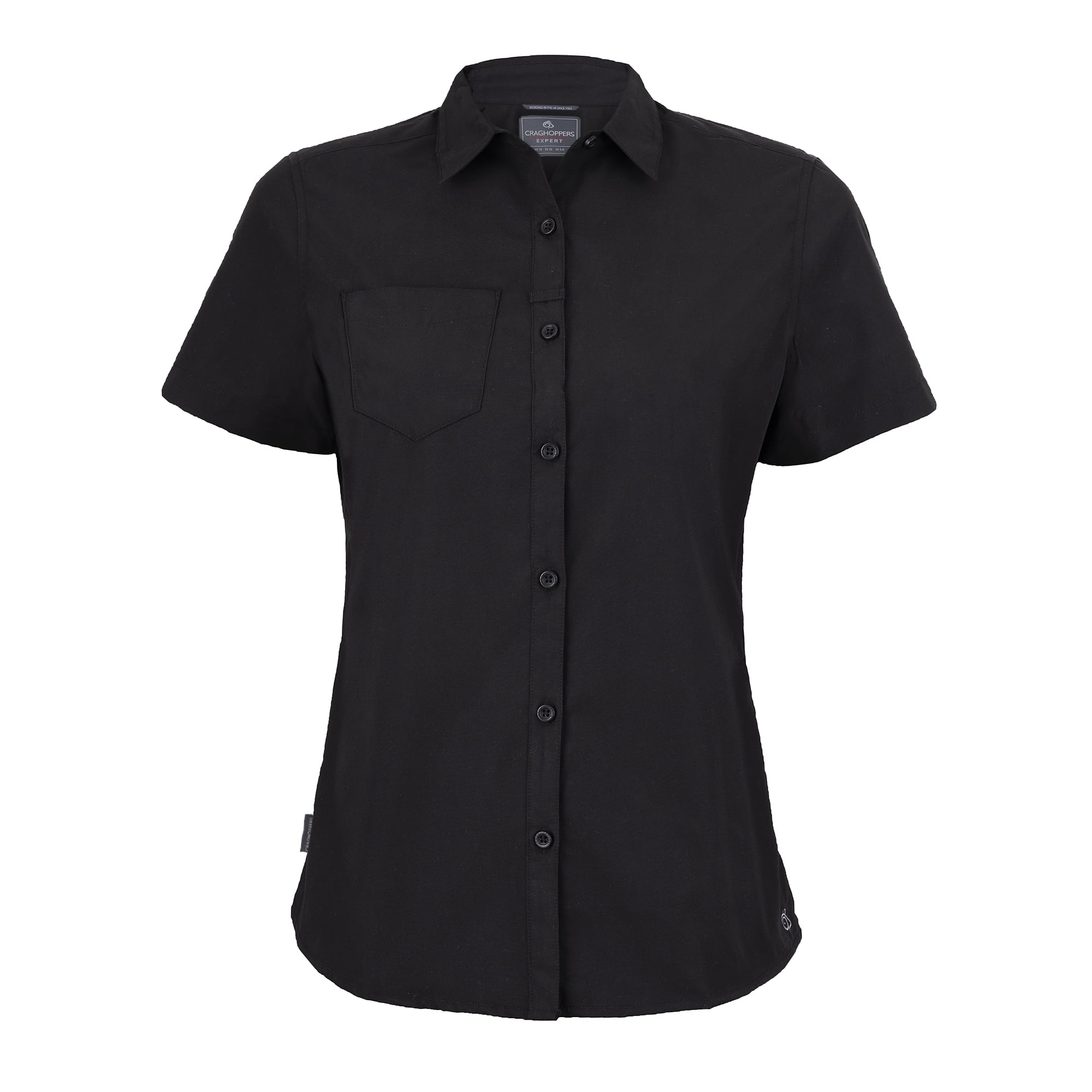 Craghoppers Women's Expert Kiwi Short Sleeved Shirt - Black - 20
