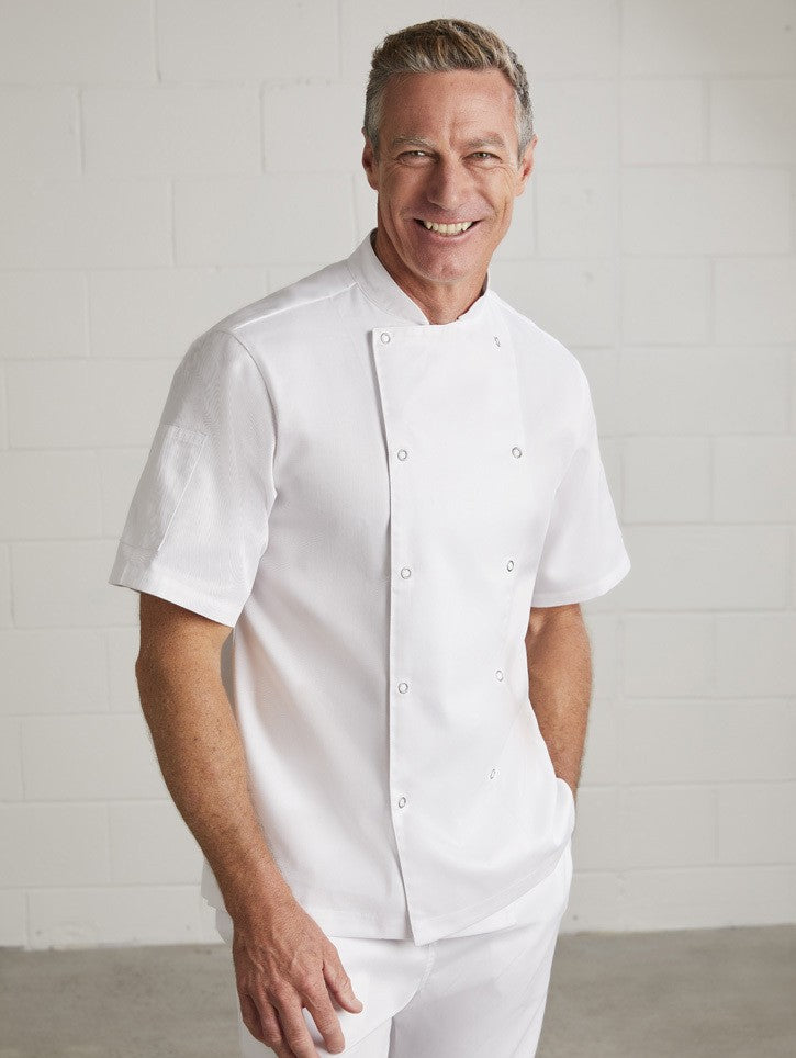 VMG Clothing Mens Zest Short Sleeve Chef Jacket