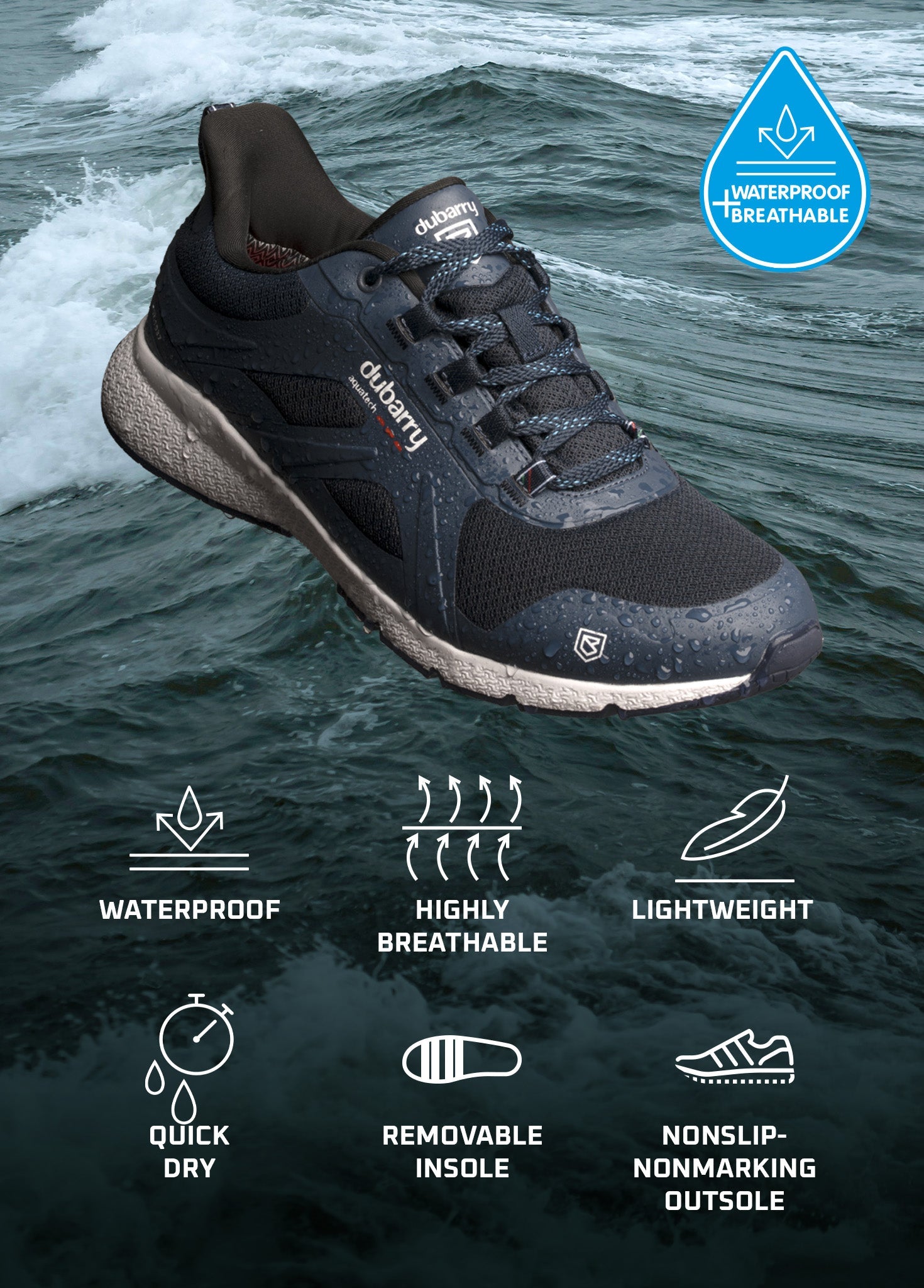 Dubarry Cowes Women's waterproof trainer