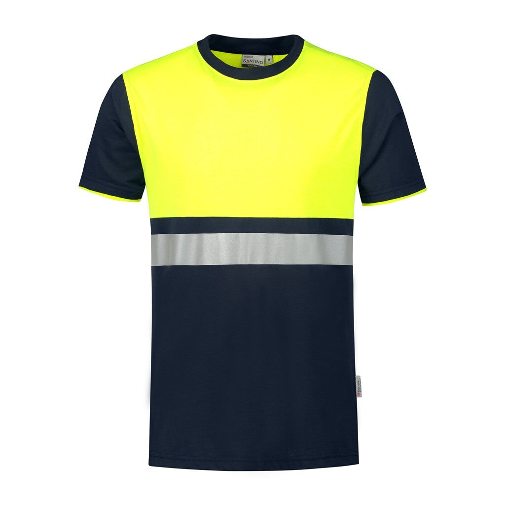 Santino antino T - shirt Hannover - Real Navy / Fluor Yellow - XXL