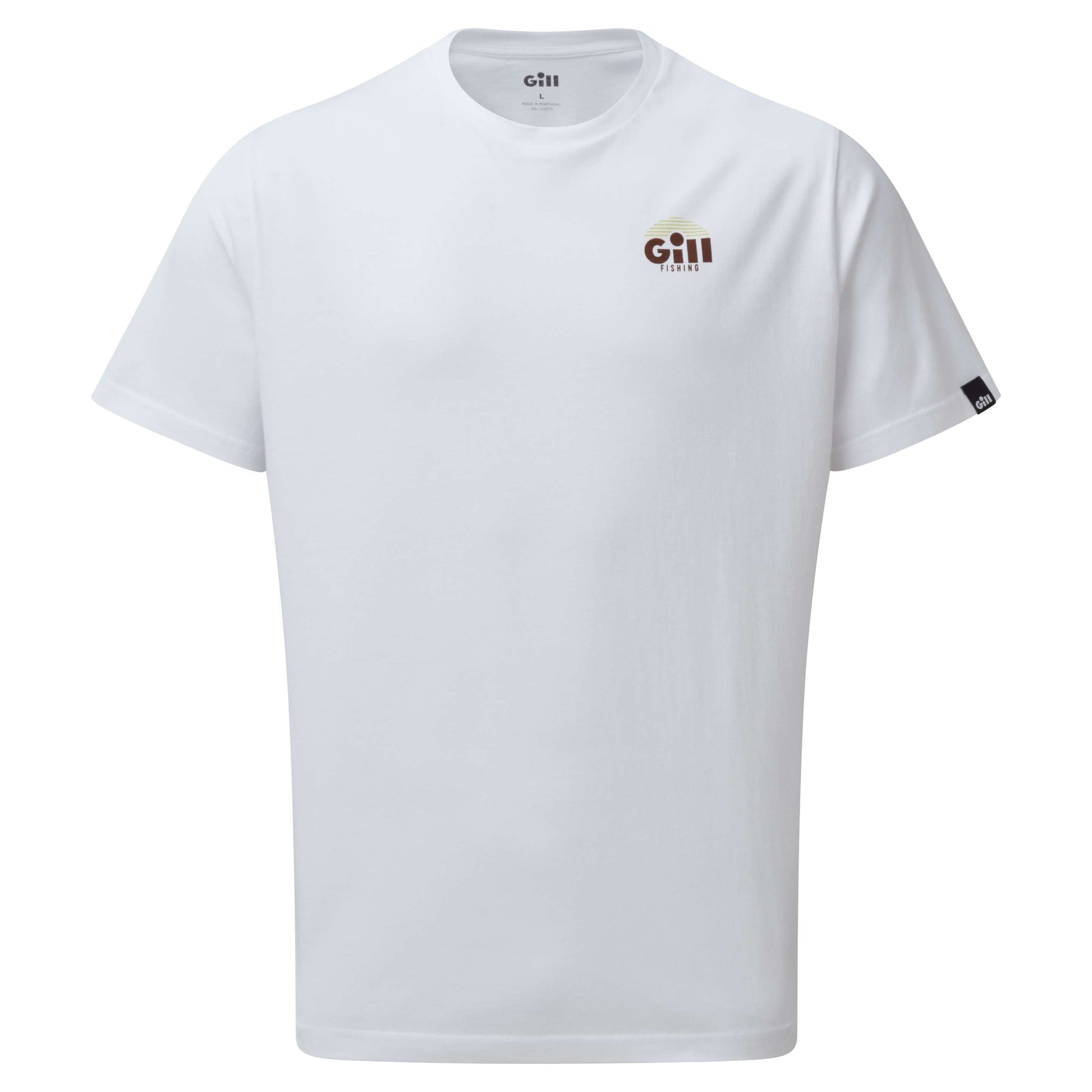Gill Graphic T-Shirt in White & Chocolate