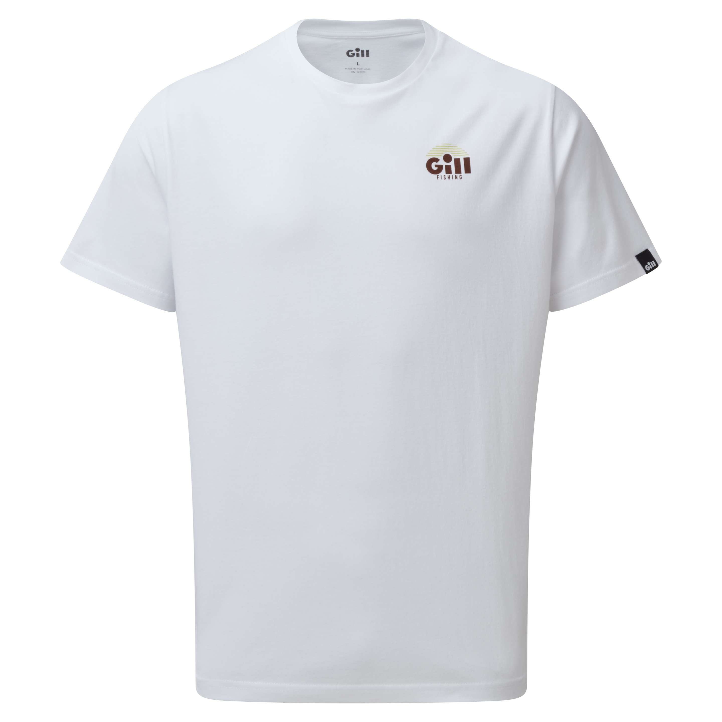 Gill Graphic T-Shirt in White & Chocolate