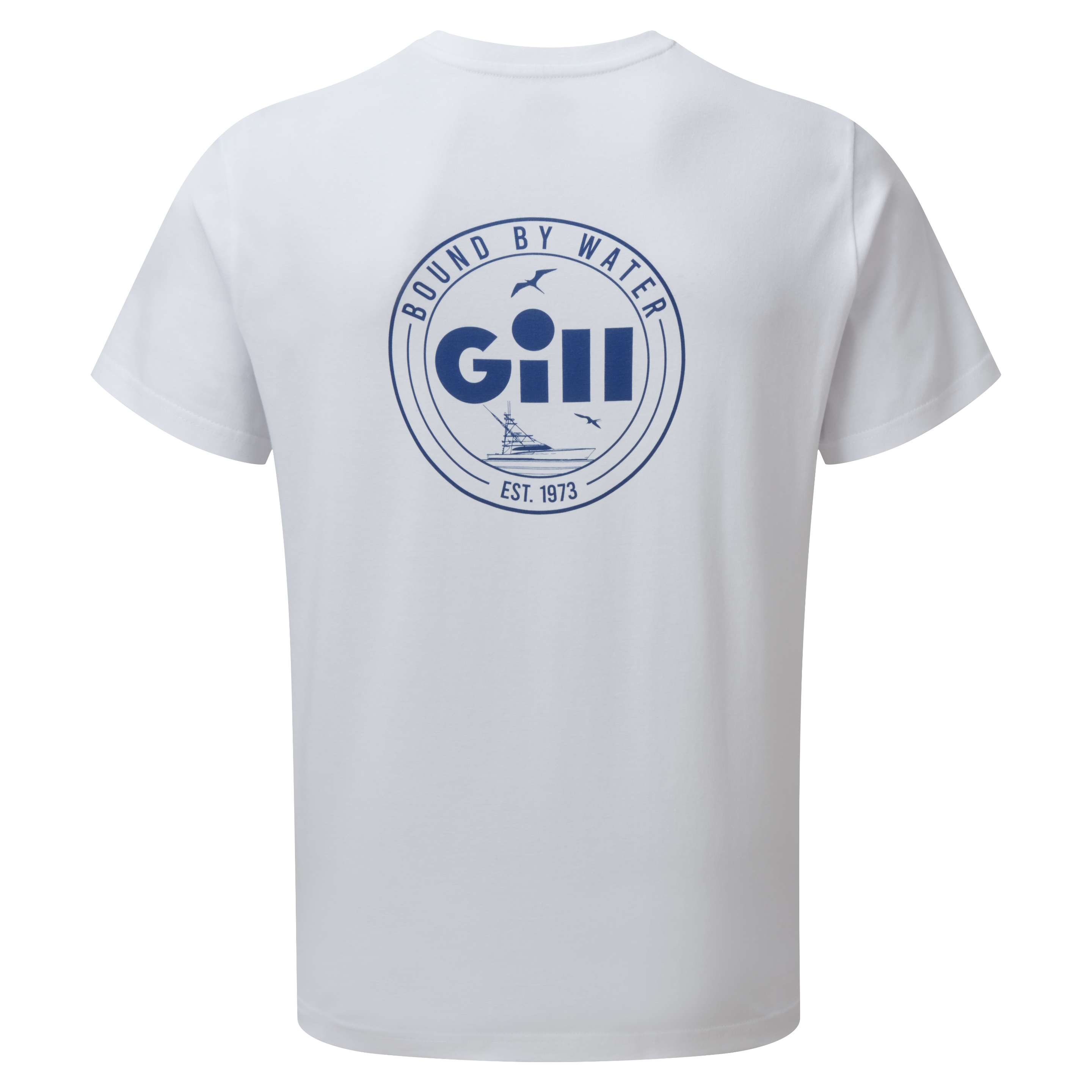 Gill Graphic T-Shirt in White & Blue