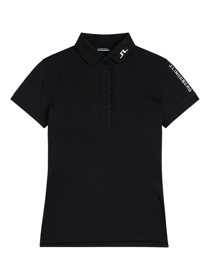 J.Lindeberg Women' Tour Tech Reg Fit Golf Polo - Black - S