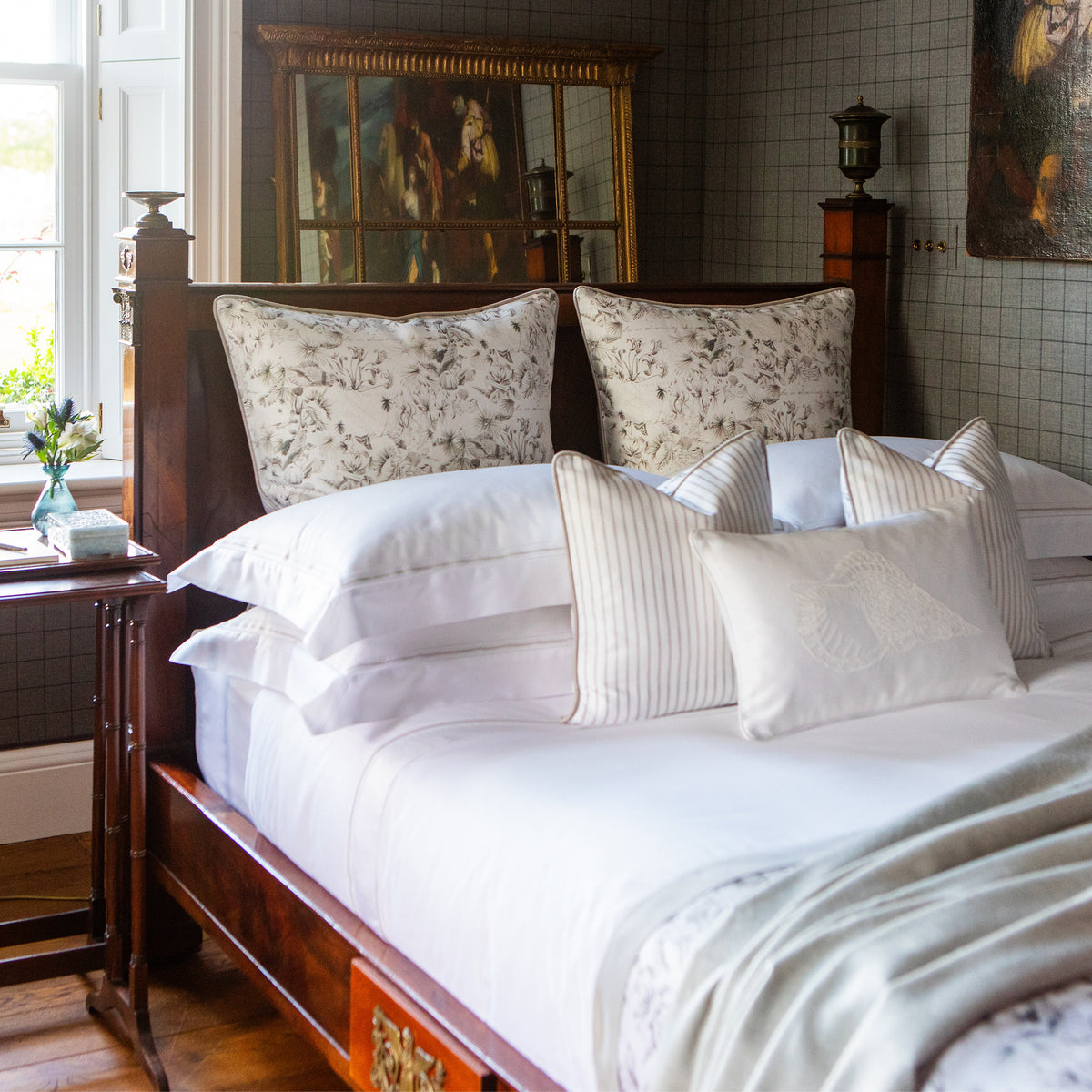 Heirlooms Warm Harbour Duvet Cover in Morning Mist