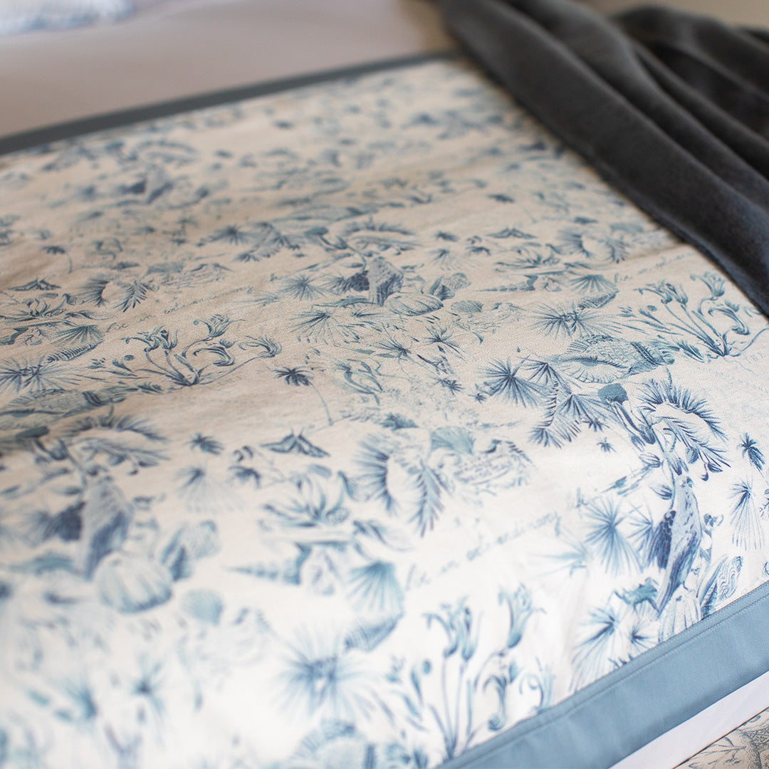 Heirlooms Warm Harbour Bed Runner in Tidal Blue