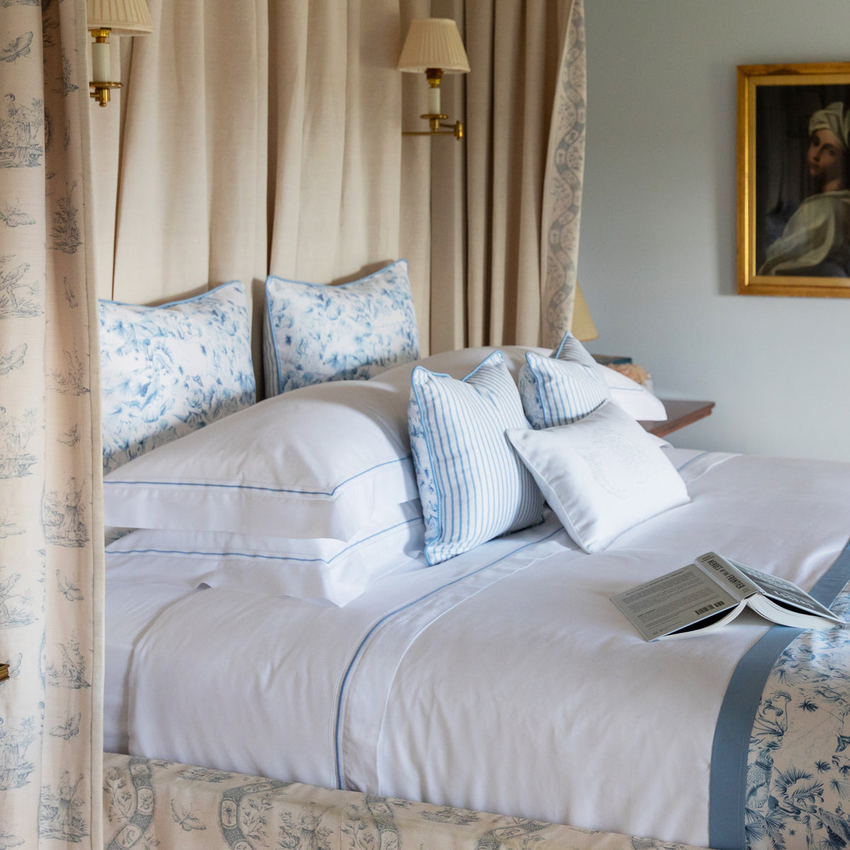 Heirlooms Warm Harbour Duvet Cover in Tidal Blue