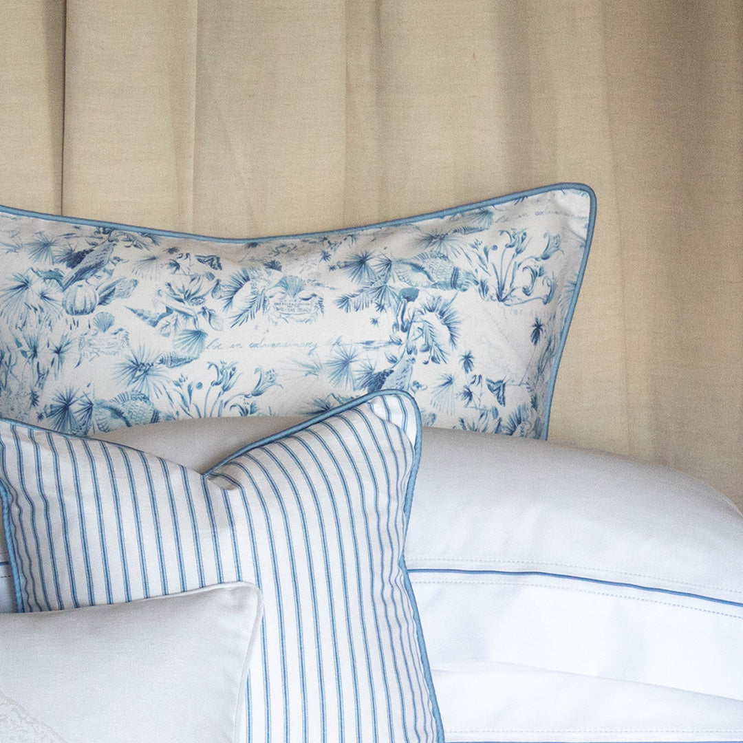 Heirlooms Warm Harbour Large Decorative Cushion in Tidal Blue