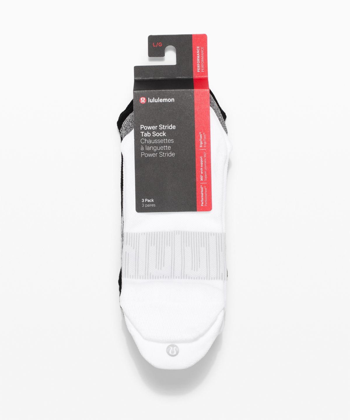 Lululemon Men's Power Stride Tab Socks *3 Pack