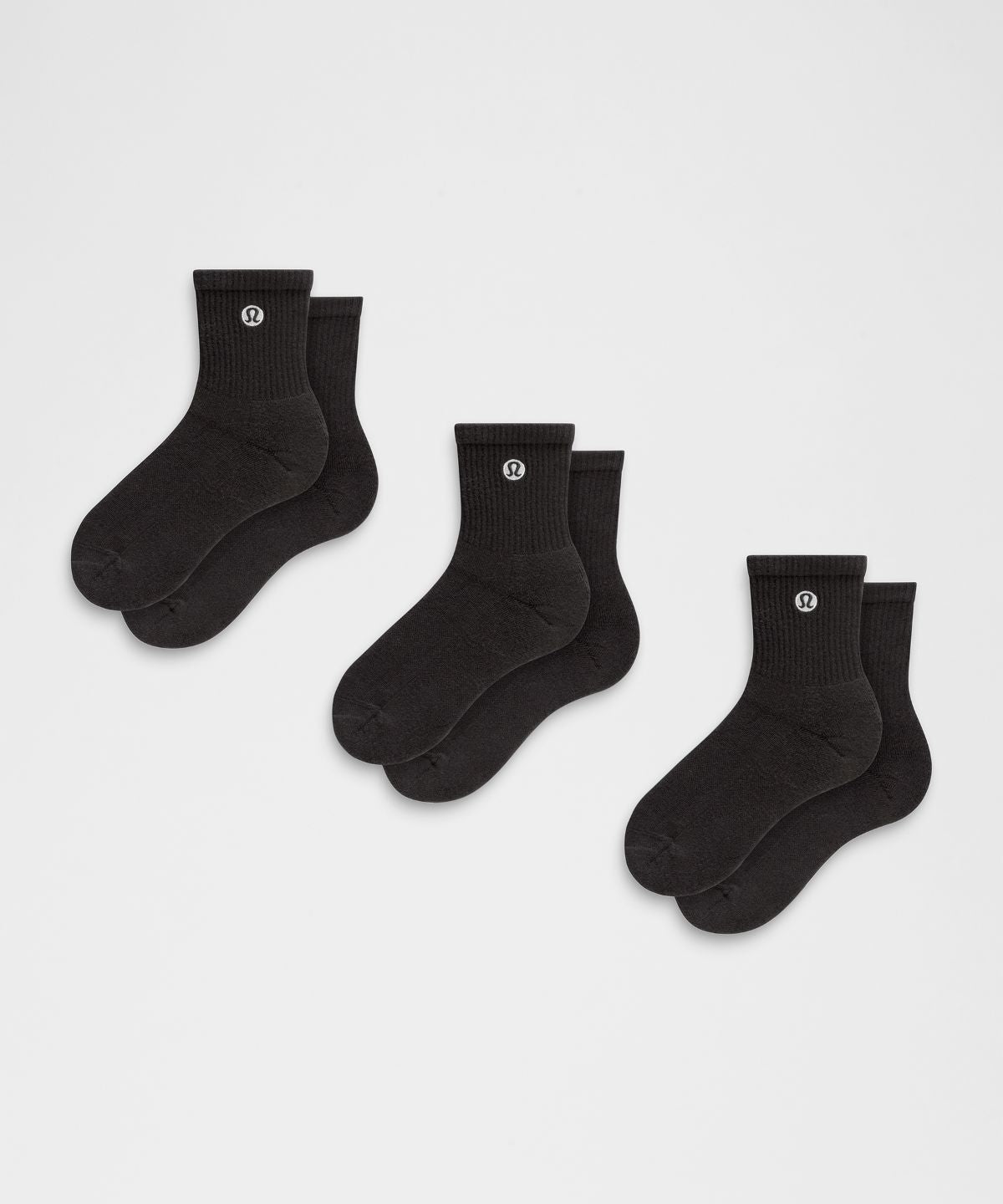 Lululemon Unisex Daily Essential Quarter Socks *3 Pack
